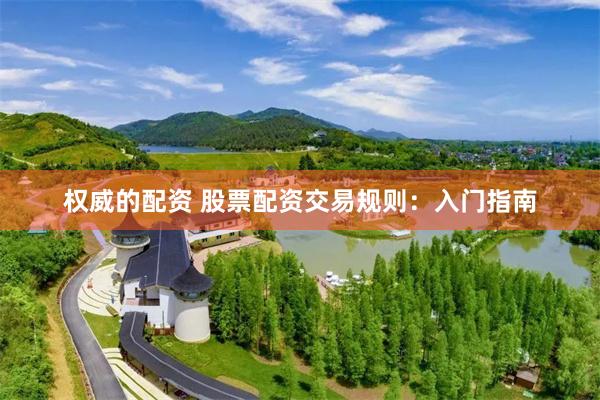 权威的配资 股票配资交易规则：入门指南