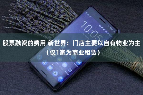 股票融资的费用 新世界：门店主要以自有物业为主（仅1家为商业租赁）