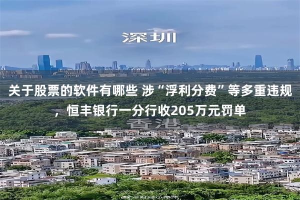 关于股票的软件有哪些 涉“浮利分费”等多重违规，恒丰银行一分行收205万元罚单