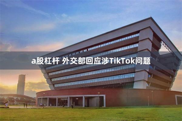 a股杠杆 外交部回应涉TikTok问题