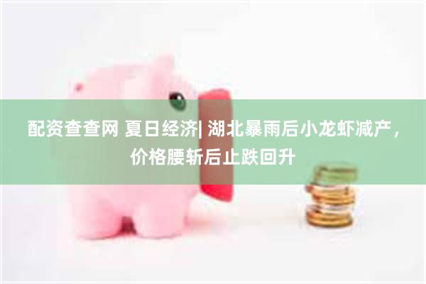 配资查查网 夏日经济| 湖北暴雨后小龙虾减产，价格腰斩后止跌回升