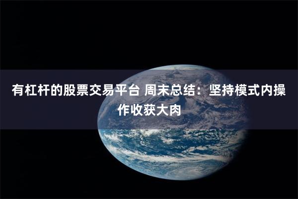 有杠杆的股票交易平台 周末总结:坚持模式内操作收获大肉
