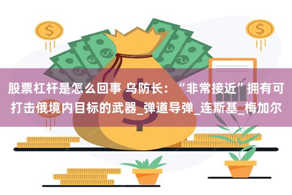 股票杠杆是怎么回事 乌防长：“非常接近”拥有可打击俄境内目标的武器_弹道导弹_连斯基_梅加尔