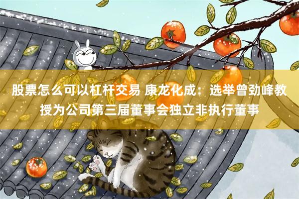 股票怎么可以杠杆交易 康龙化成：选举曾劲峰教授为公司第三届董事会独立非执行董事