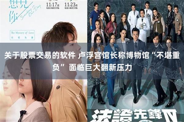 关于股票交易的软件 卢浮宫馆长称博物馆“不堪重负” 面临巨大翻新压力