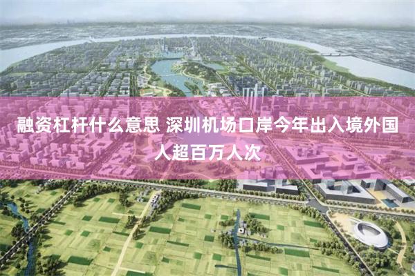 融资杠杆什么意思 深圳机场口岸今年出入境外国人超百万人次