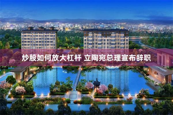炒股如何放大杠杆 立陶宛总理宣布辞职