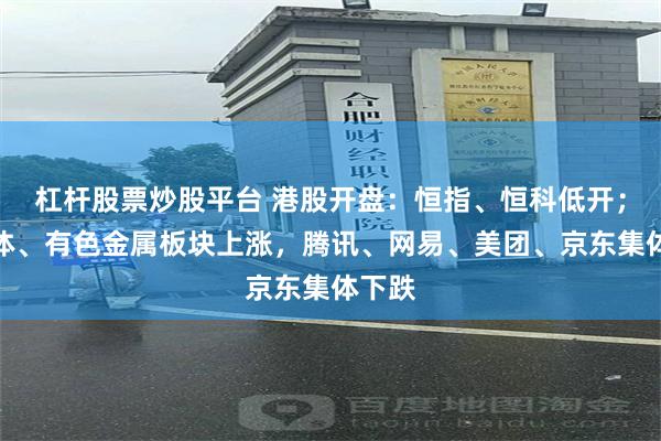 杠杆股票炒股平台 港股开盘：恒指、恒科低开；半导体、有色金属板块上涨，腾讯、网易、美团、京东集体下跌