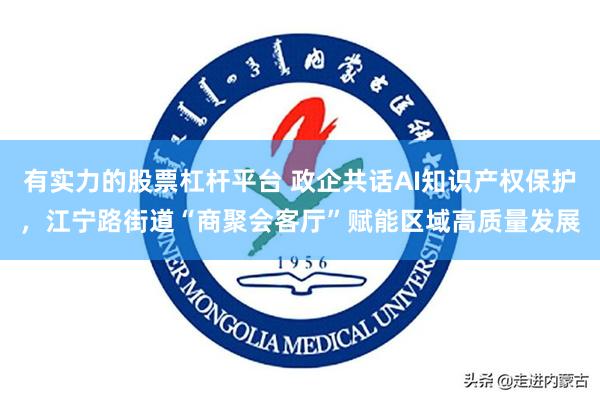 有实力的股票杠杆平台 政企共话AI知识产权保护，江宁路街道“商聚会客厅”赋能区域高质量发展