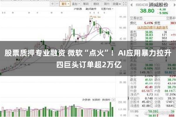 股票质押专业融资 微软“点火”!AI应用暴力拉升 四巨头订单超2万亿