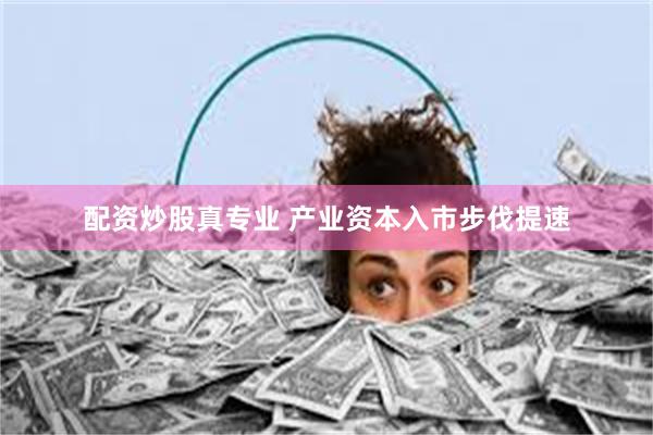 配资炒股真专业 产业资本入市步伐提速