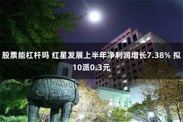 股票能杠杆吗 红星发展上半年净利润增长7.38% 拟10派0.3元