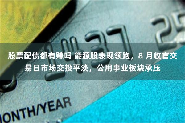 股票配债都有赚吗 能源股表现领跑，8 月收官交易日市场交投平淡，公用事业板块承压