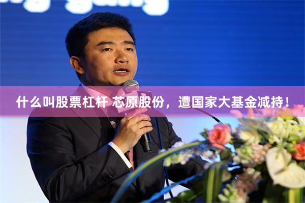 什么叫股票杠杆 芯原股份，遭国家大基金减持！