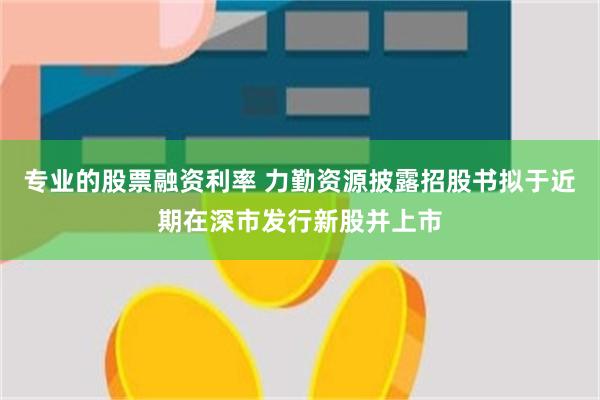 专业的股票融资利率 力勤资源披露招股书拟于近期在深市发行新股并上市
