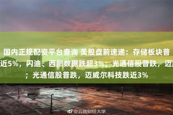 国内正规配资平台查询 美股盘前速递：存储板块普跌，SK海力士跌近5%，闪迪、西部数据跌超3%；光通信股普跌，迈威尔科技跌近3%